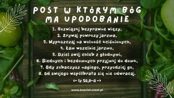 Post w Biblii w którym Bóg ma upodobanie - kosciol.czest.pl