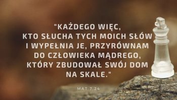 Ewangelia Mateusza 7:24 - Biblijny werset dnia - kosciol.czest.pl