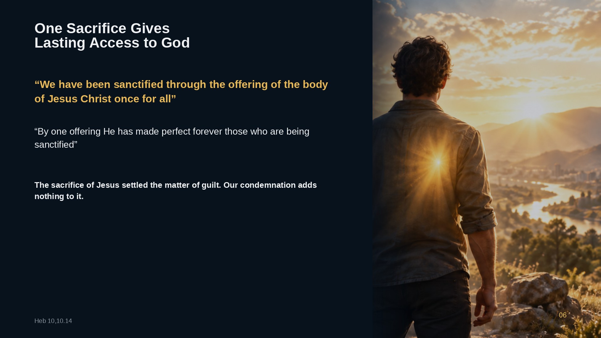 One sacrifice gives lasting access to God