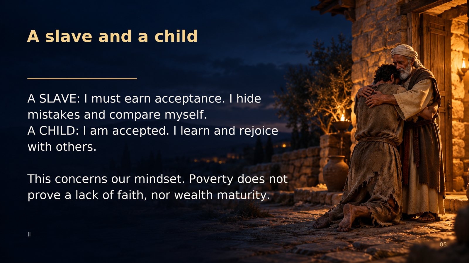 A slave and a child