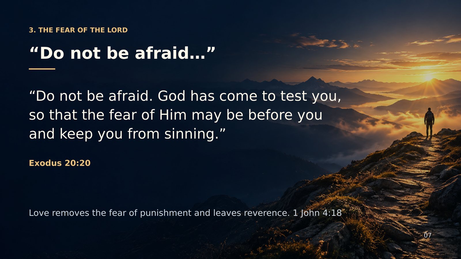 Do not be afraid — the fear of God in Exodus 20:20