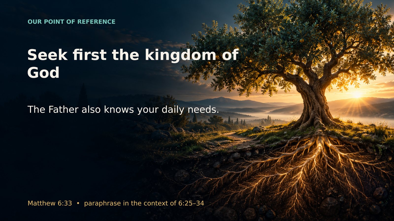 Seek first the kingdom of God