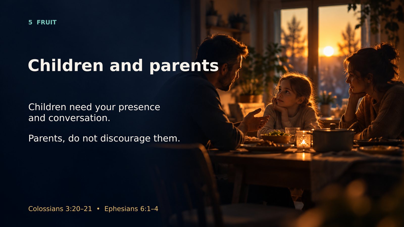 Children and parents — presence and conversation
