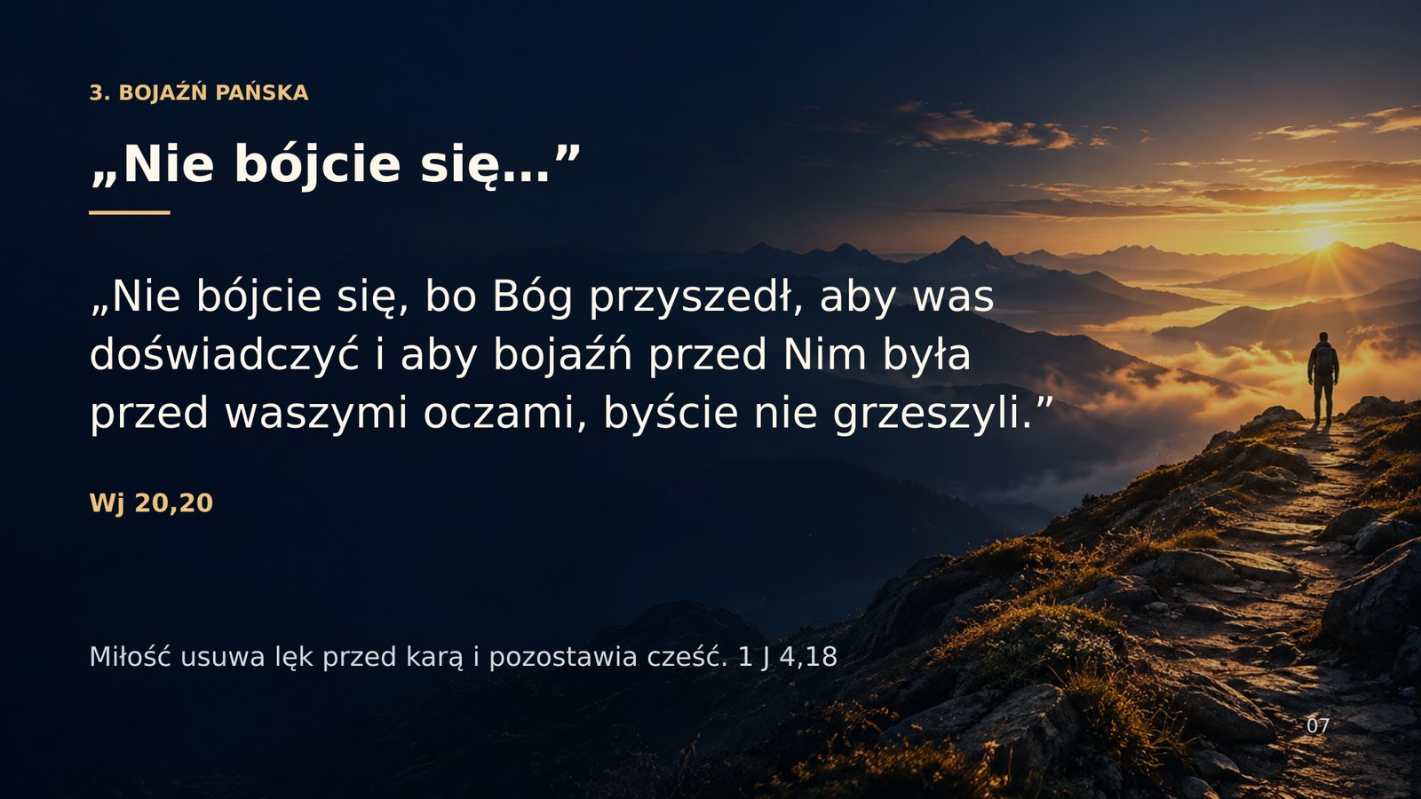 Nie bójcie się — bojaźń Boża według Wj 20,20